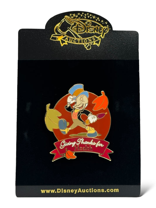 Disney Auctions Giving Thanks For Health Jiminy Cricket Pin