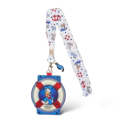 Loungefly Donald Duck 90th Anniversary Lanyard and Cardholder