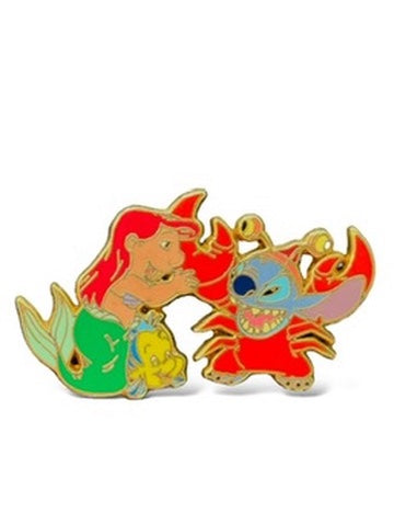 Disney Shopping Halloween Costumes Lilo and Stitch as Ariel and Sebastian Pin