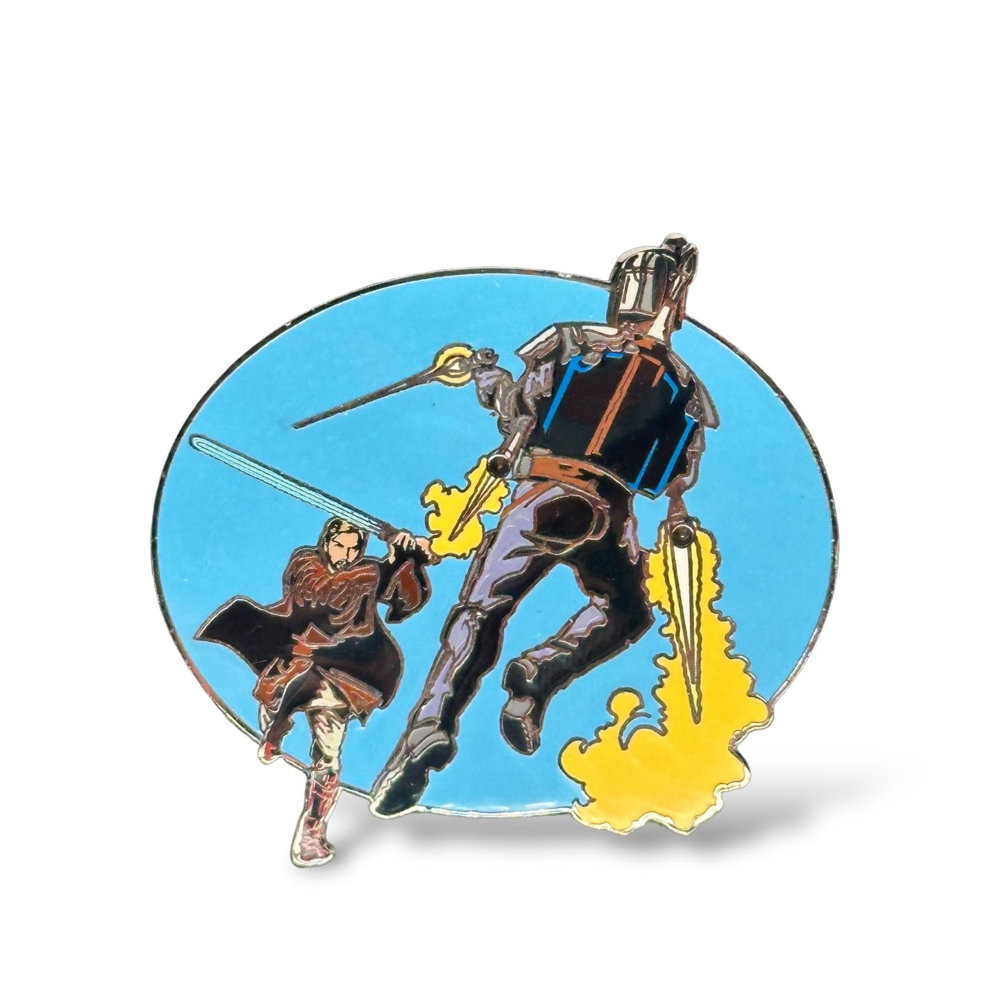 WDW Star Wars Weekend 2002 Obi Wan Kenobi and Jango Fett Light Up Pin