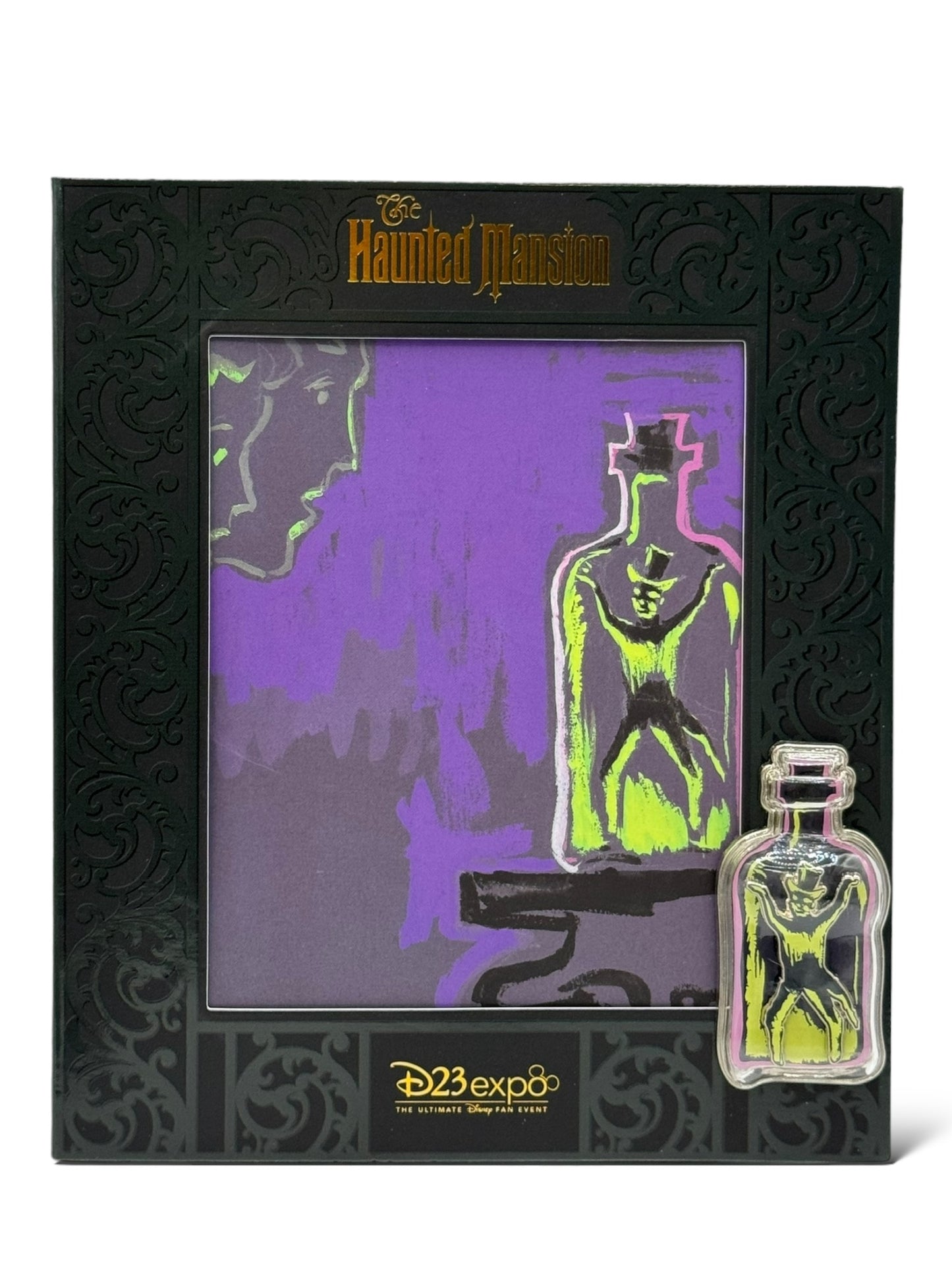 D23 50th Anniversary Haunted Mansion Creature in a Bottle Pin