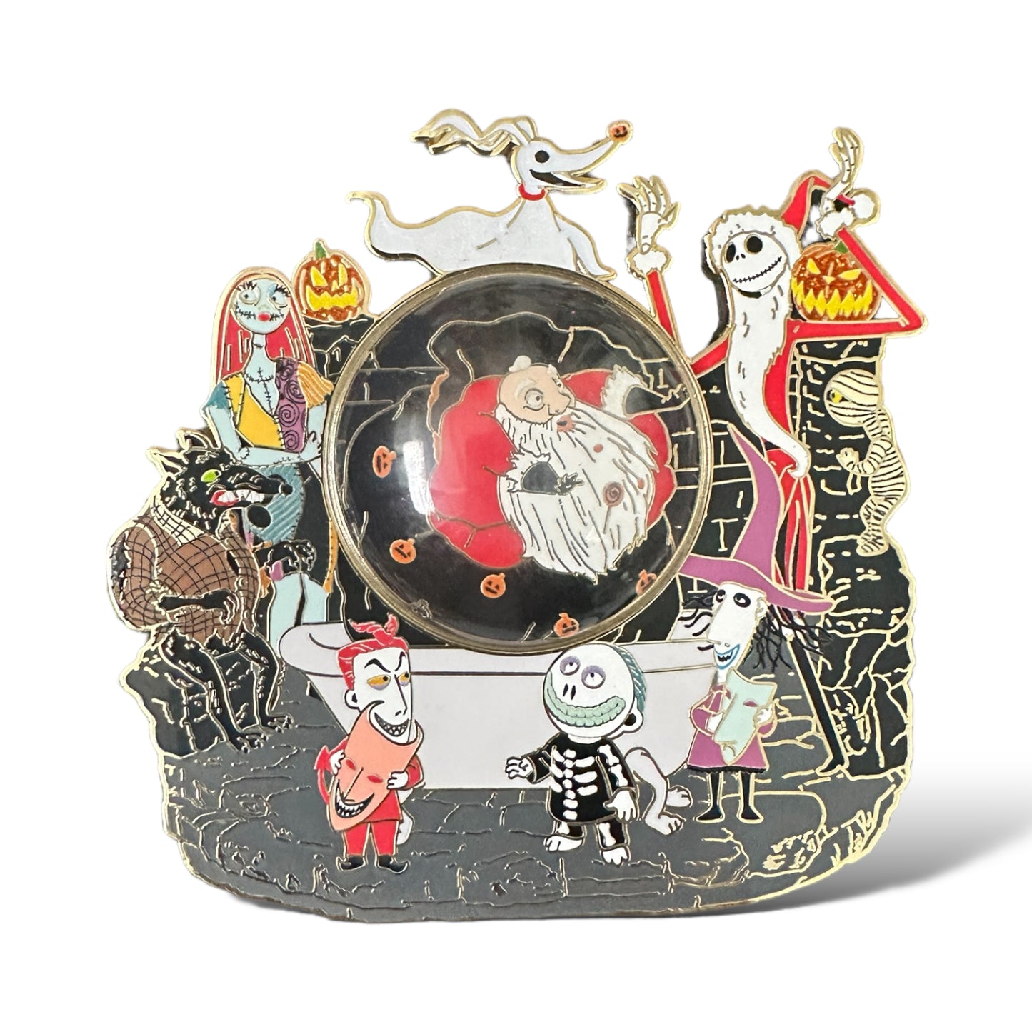 DEC Snow Globe Nightmare Before Christmas Pin