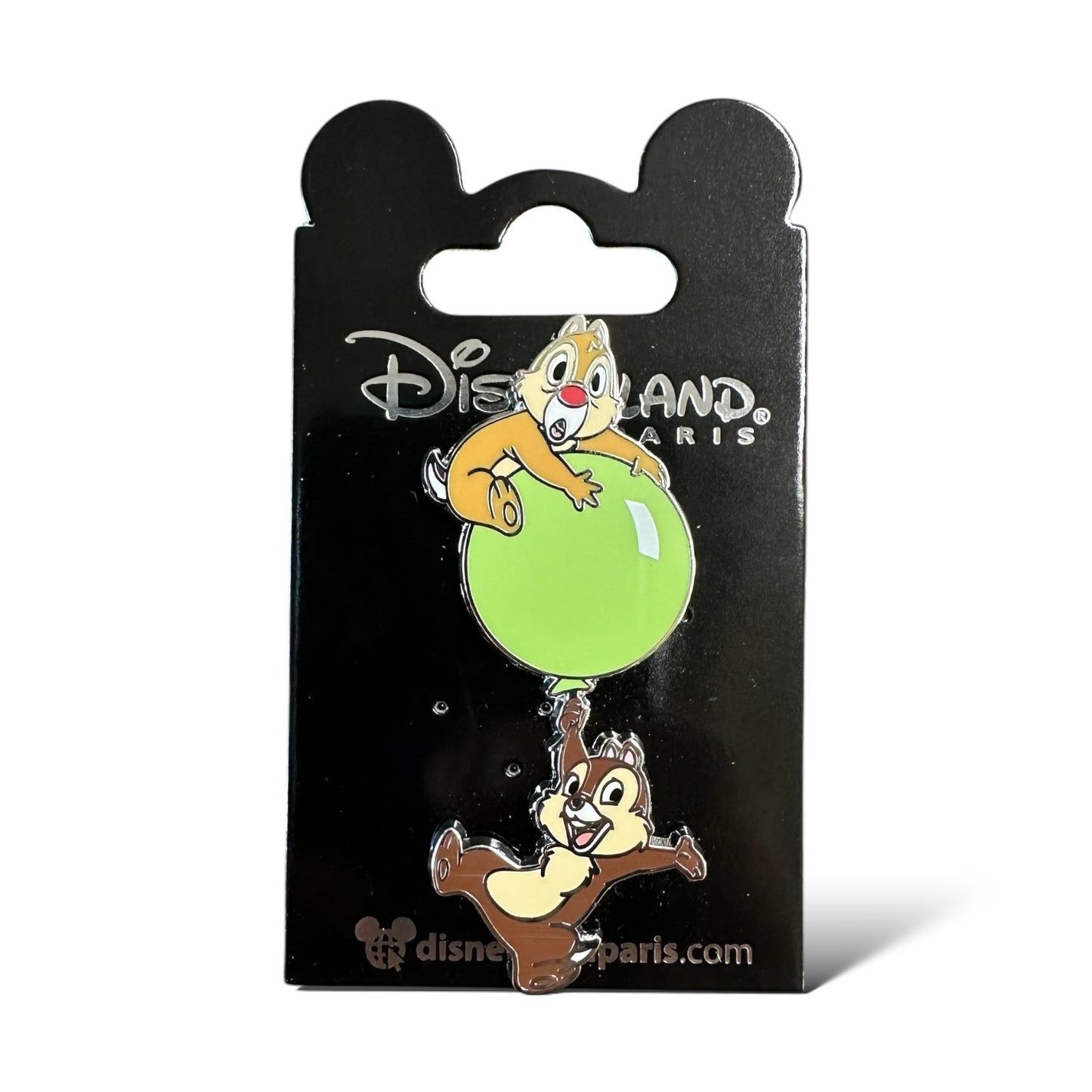 DLRP Character Balloons Chip n' Dale Green Balloon Pin