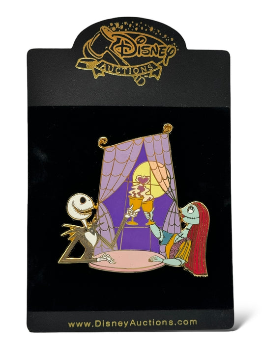 Disney Auctions Nightmare Before Christmas Jack and Sally Date Nite Jumbo Pin