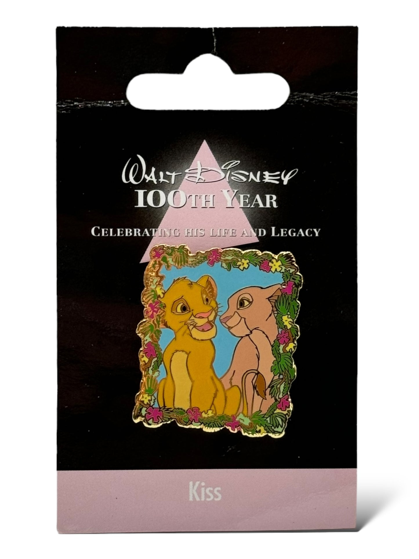 JDS Walt Disney 100th Year Kiss Simba and Nala Pin