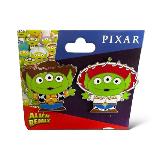 DLRP Little Green Aliens Remix Woody and Jessie 2 Pin Set