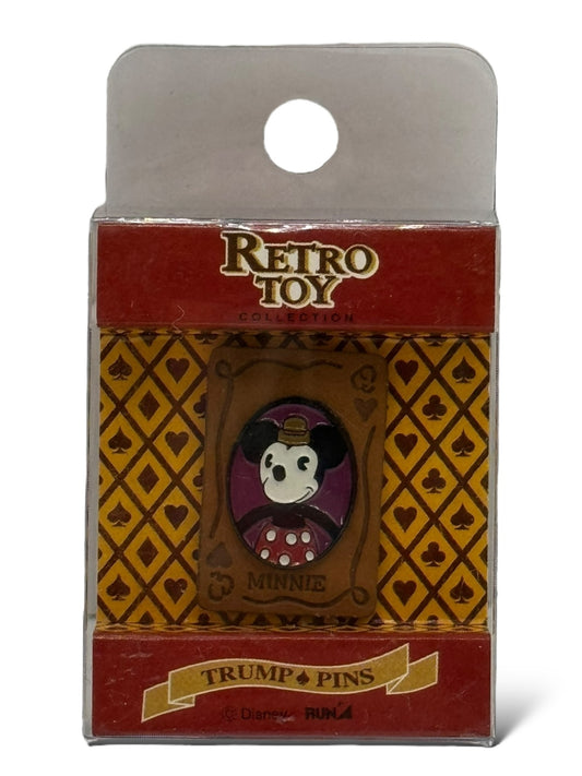 JDS Leather Trump Playing Cards Minnie Mouse Queen of Hearts Pin