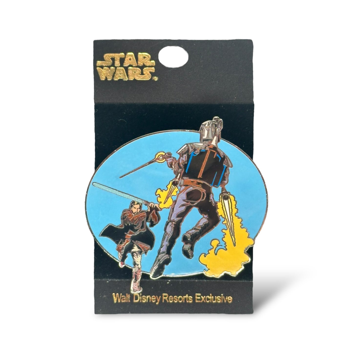 WDW Star Wars Weekend 2002 Obi Wan Kenobi and Jango Fett Light Up Pin