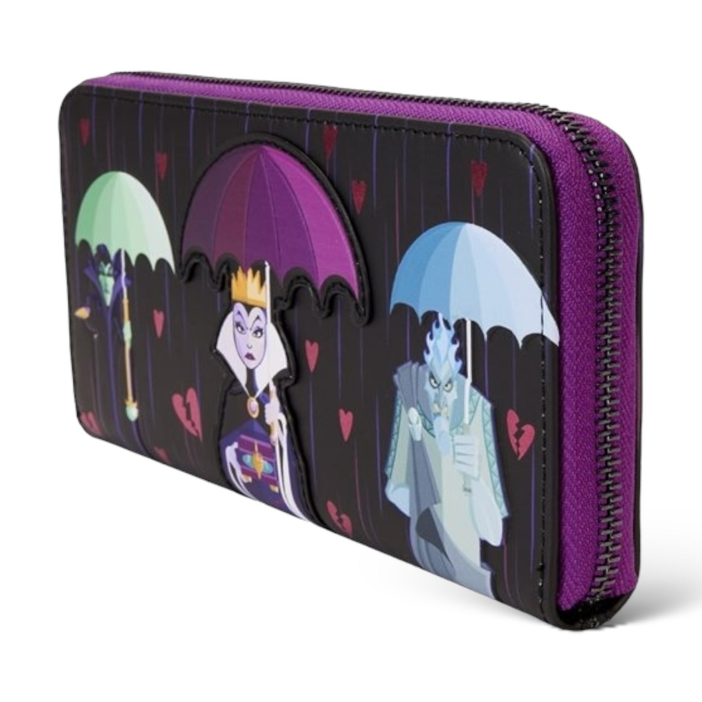 Loungefly Disney Villains Curse Your Hearts Zip-Around Wristlet Wallet