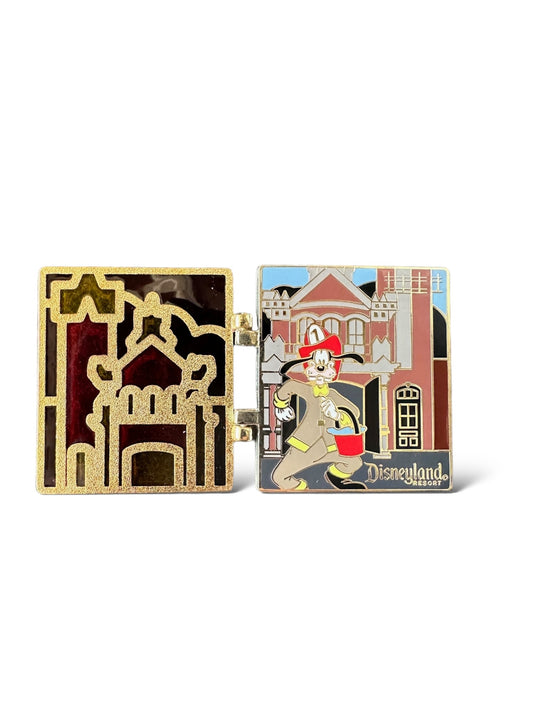 DEC Disneyland Cast Exclusive Stain Glass Attractions Main Street Fire Station Pin