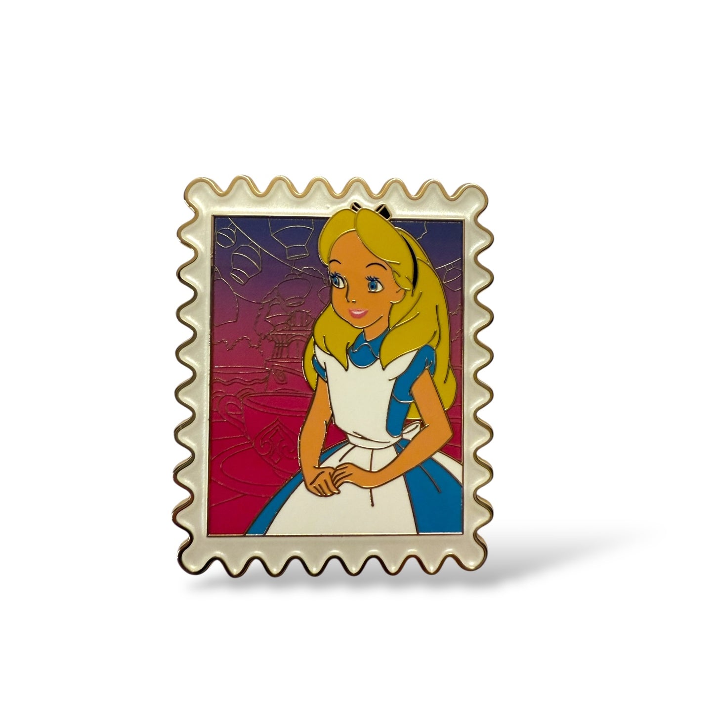 WDI Disney Park Stamps Alice in Wonderland Pin