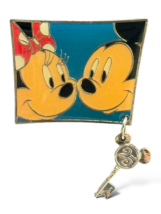 TDR 25th Anniversary Character Sketch Mickey and Minnie Dangle Pin