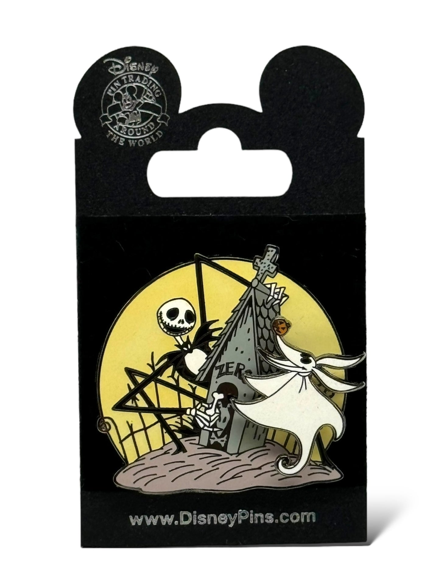 Disney Parks Nightmare Before Christmas Doghouse Moon Jack & Zero Pin