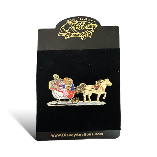 Disney Auctions Home For The Holidays Belle and Beast Pin