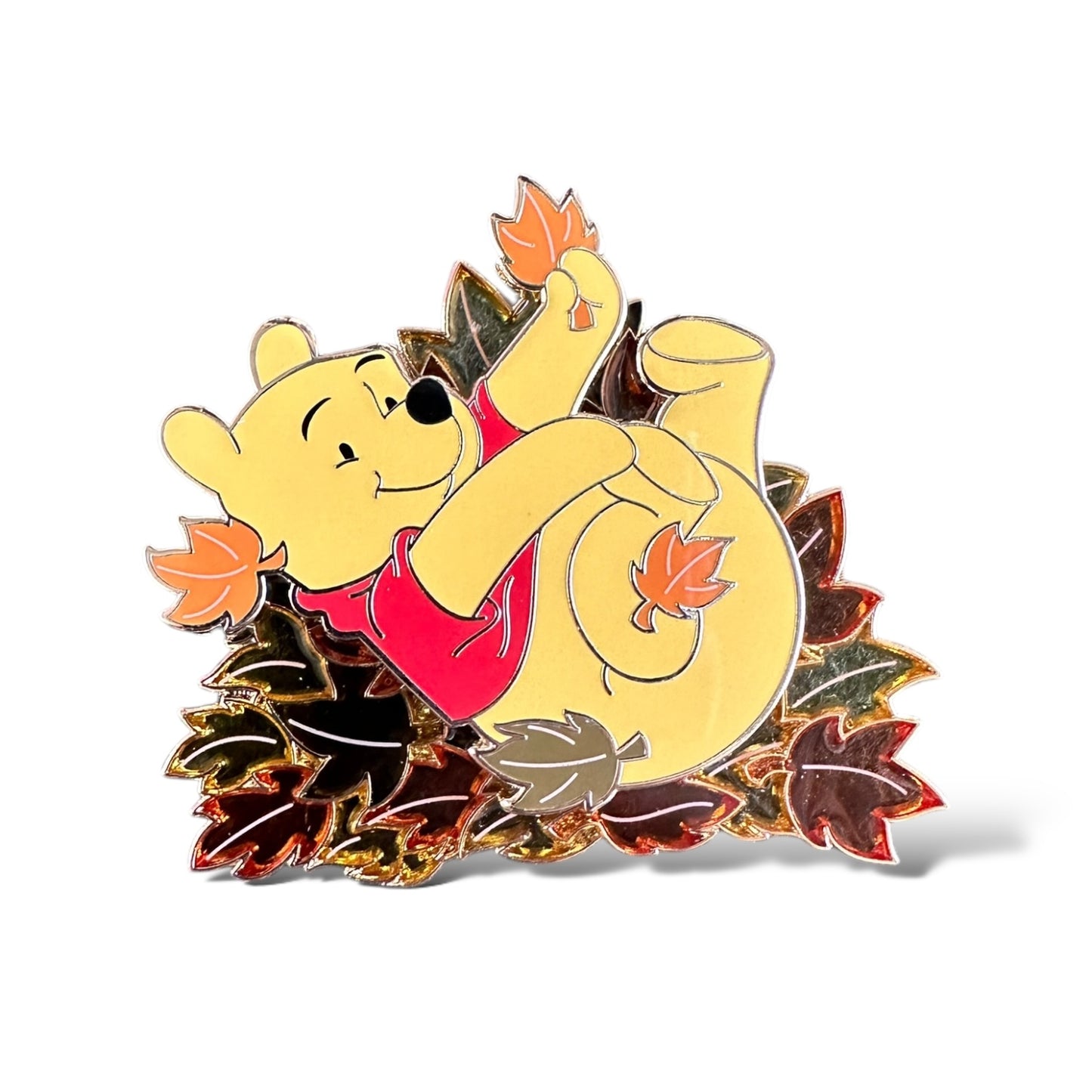 DSSH Jumping in Fall Leaves Winnie the Pooh Pin