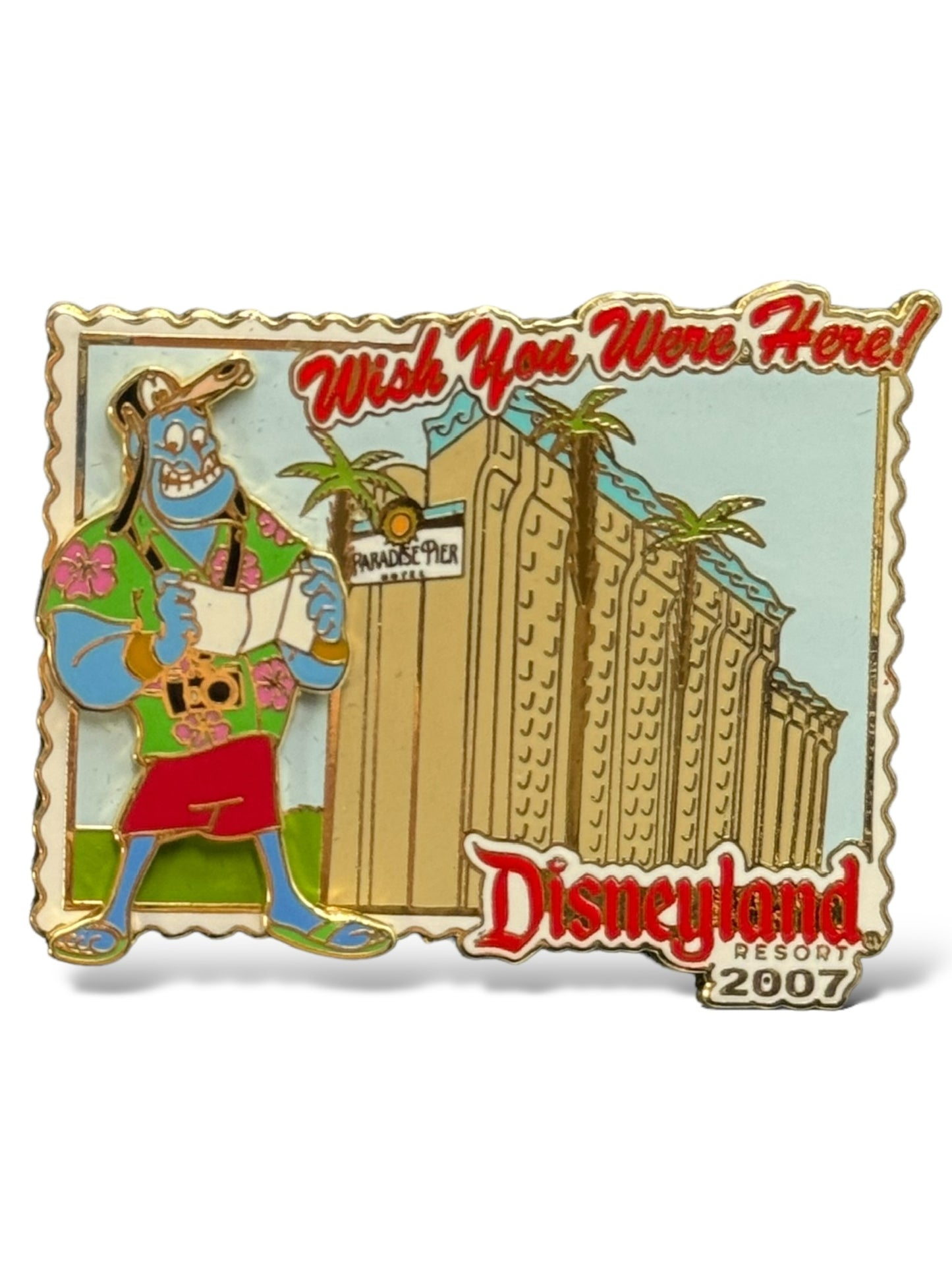 DLR Wish You Were Here 2007 Paradise Pier Genie Pin