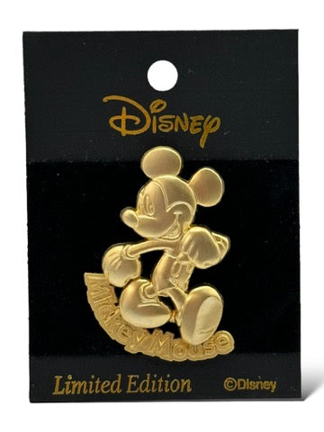 JDS 100 Relief Gold Tone Mickey Mouse Pin