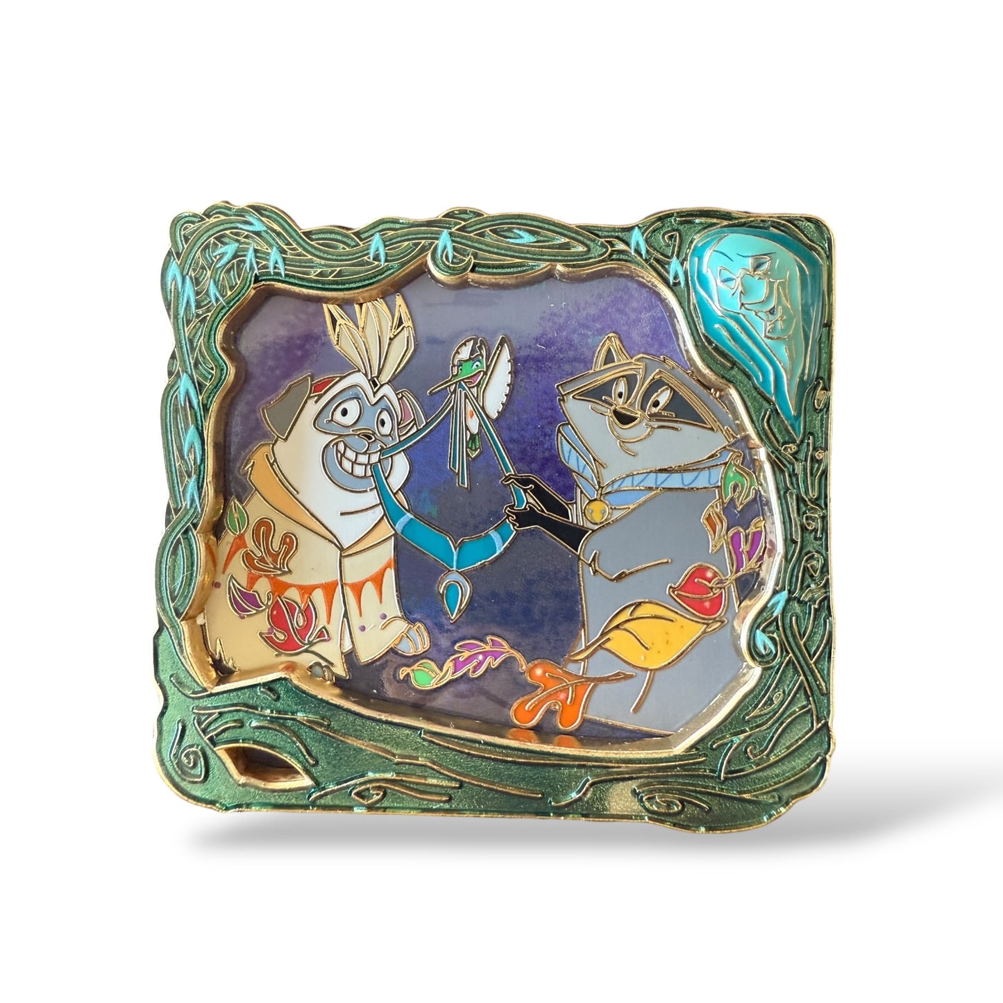 DEC Pocahontas 30th Anniversary Series Meeko, Flit, Percy My Mother's Necklace Pin