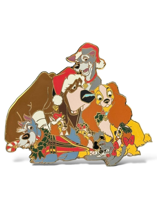 Disney Shopping Lady and The Tramp Christmas Jumbo Pin