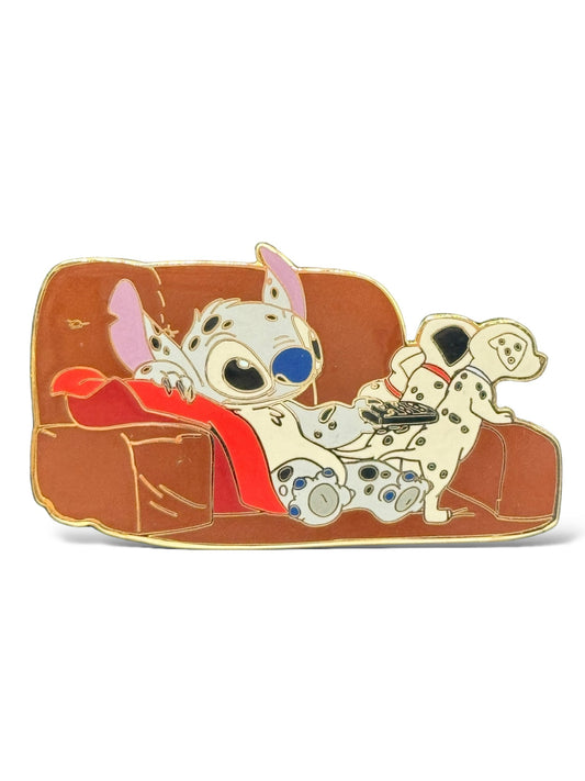 Disney Auctions Stitch with Dalmatian Pups Pin