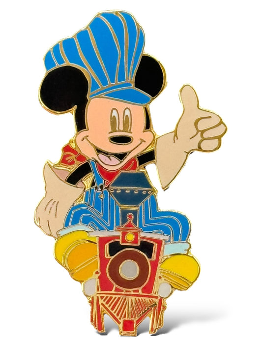 Artist Proof Disney Auctions Train Conductors Mickey Gold Metal Pin