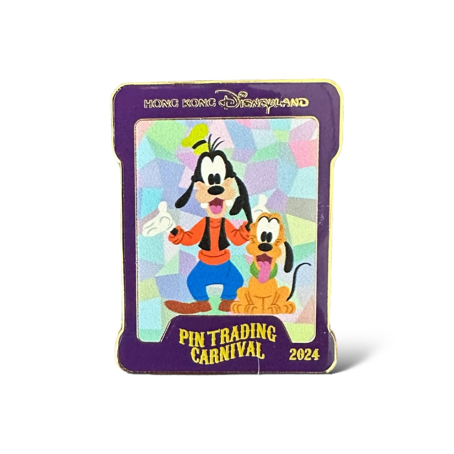 HKDL Pin Trading Carnival 2024 Playing Card Goofy and Pluto Pin