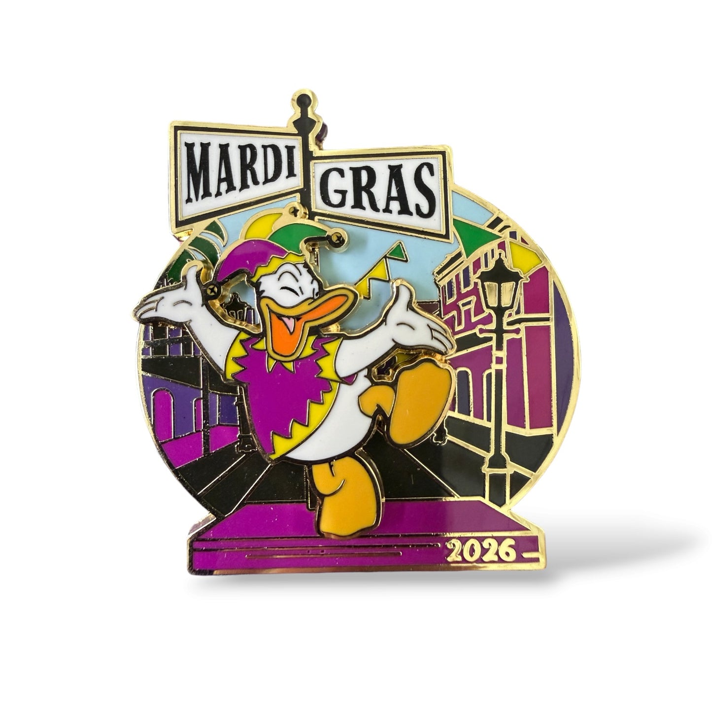 Disney Parks Dancing Donald Mardi Gras 2026 Pin