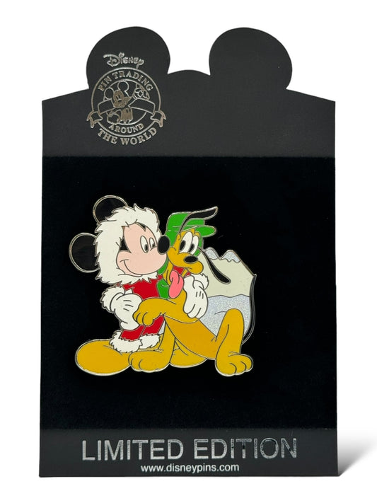 Disney Shopping Artic Mickey and Pluto Pin