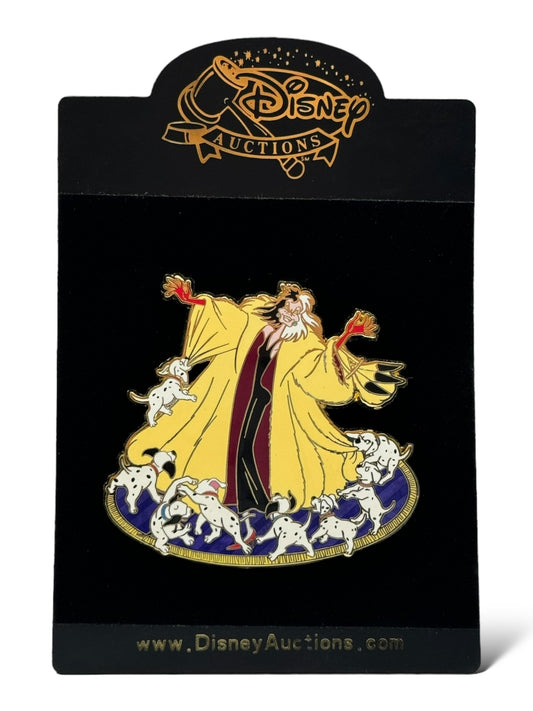 Disney Auctions Cruella with Puppies Jumbo Pin