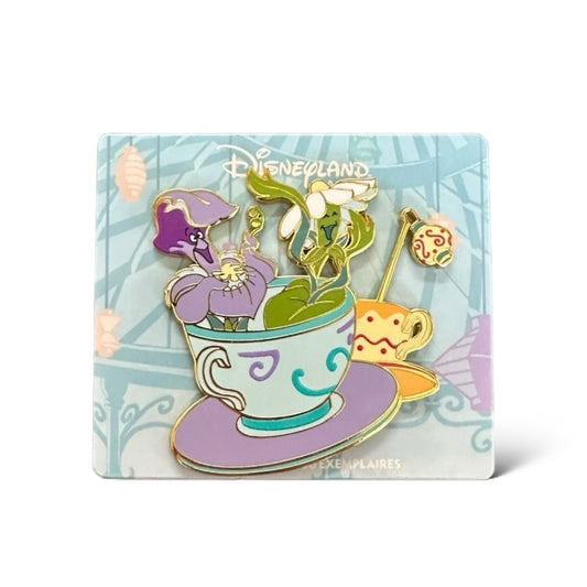 DLRP Mad Hatter's Teacups Golden Afternoon Flowers Pin