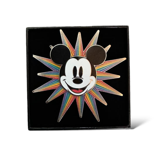 DLRP Rainbow Starburst Mickey Pride Jumbo Pin