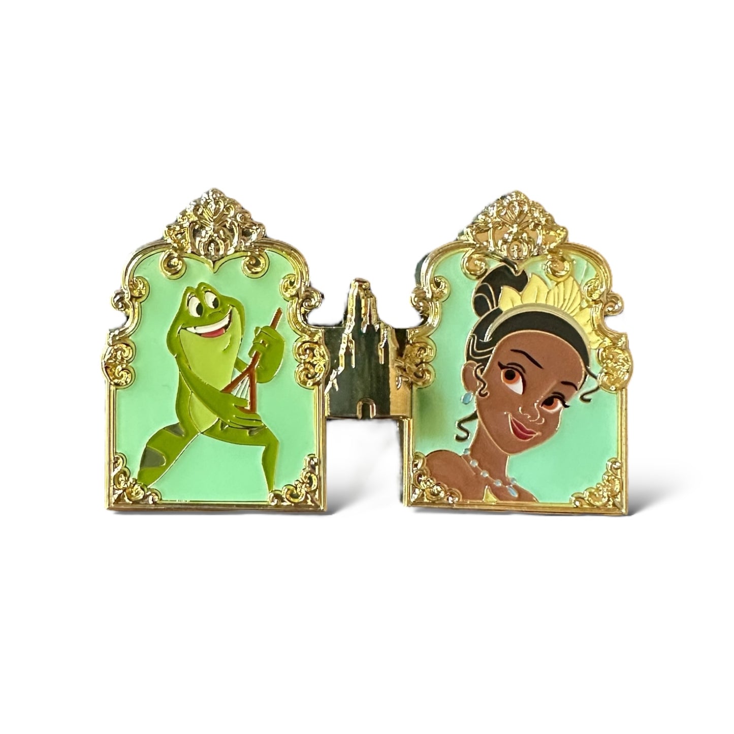 HKDL Pin Trading Carnival Princess Castle Mystery Tiana and Naveen Pin