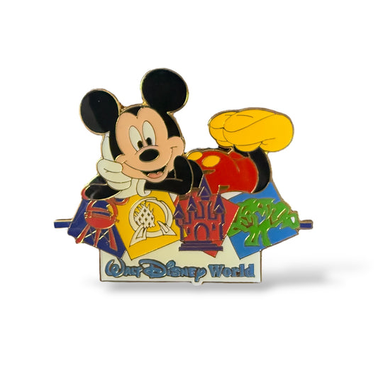 WDW Mickey Mouse Four Park Logos Lapel Pin