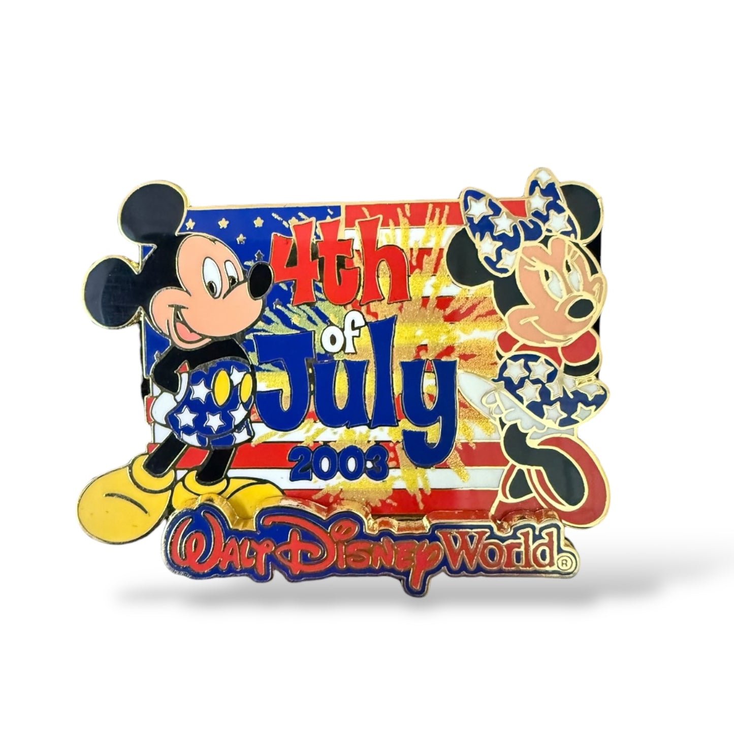 DEC Mickey and Minnie Walt Disney World 4th of July 2003 Pin