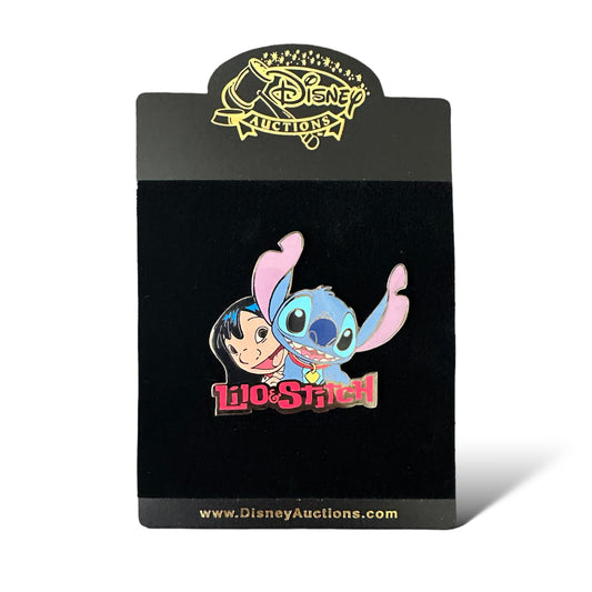 Artist Proof Disney Auctions Lilo & Stitch Faces Together Black Metal Pin