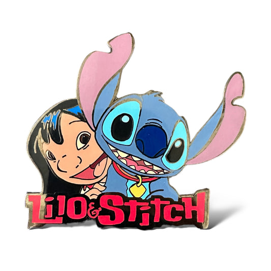 Artist Proof Disney Auctions Lilo & Stitch Faces Together Black Metal Pin