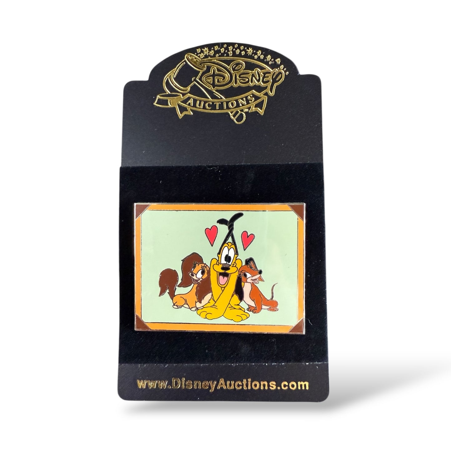 Artist Proof Disney Auctions Valentine Pluto, Fifi and Dinah Silver Metal Pin
