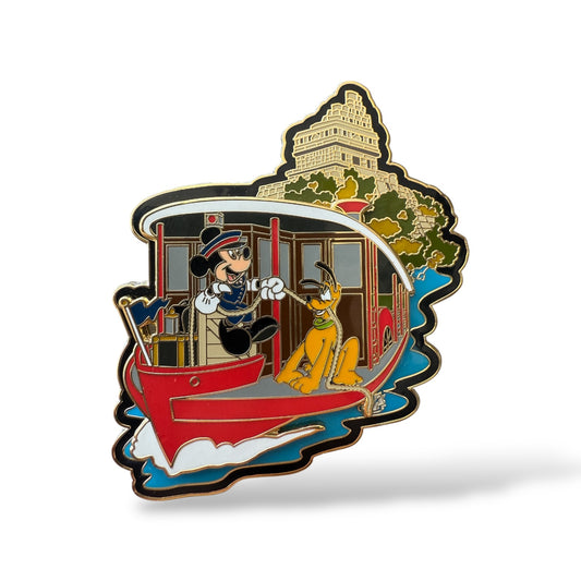 TDR Fly Away to Tokyo Disney Resort Experience Mickey and Pluto Transit Steamer Pin