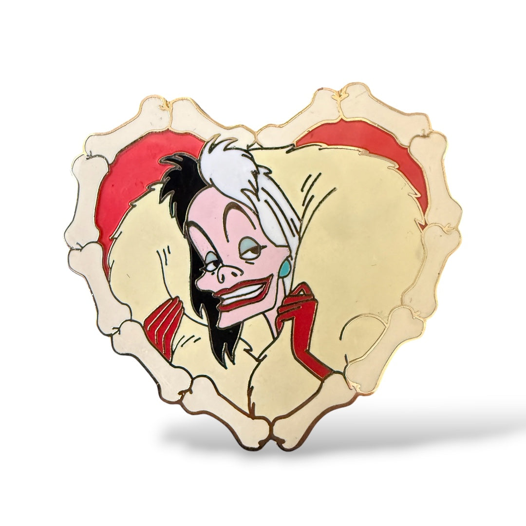 WDW Villain Heart Collection Cruella de Vil Pin