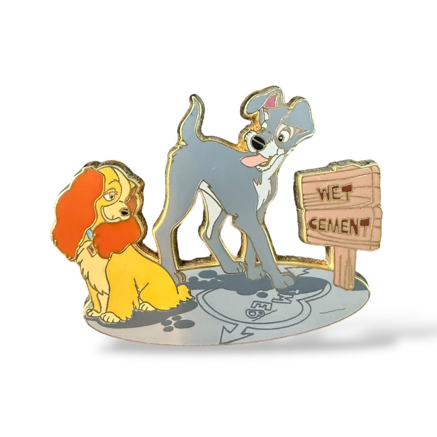 DLRP Lady and the Tramp Wet Cement Pin