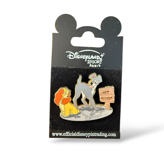 DLRP Lady and the Tramp Wet Cement Pin
