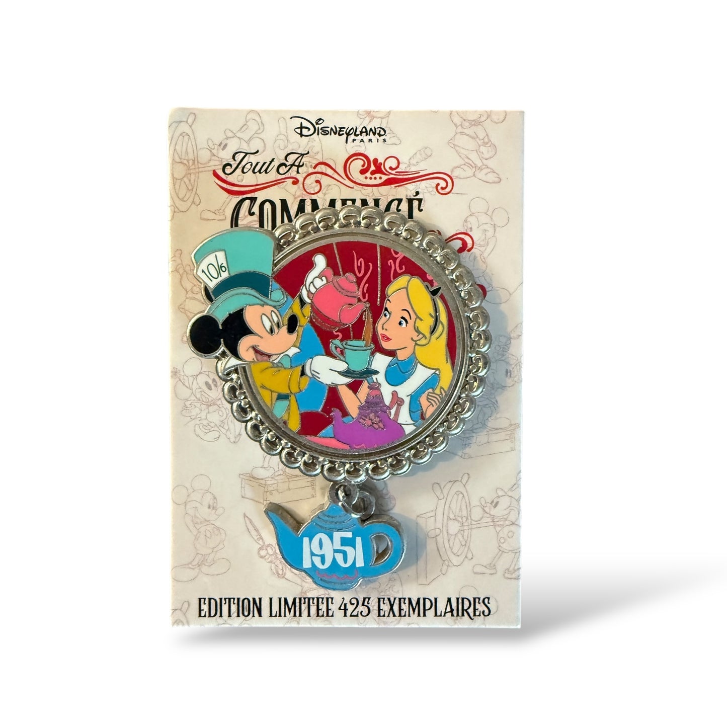 DLRP Pin Trading Event It All Started with a Mouse Mickey as Mad Hatter with Alice Pin