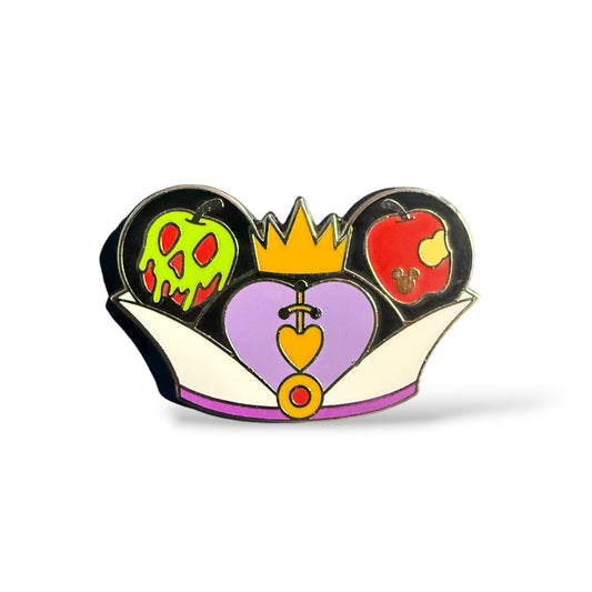 Cast Lanyard Earhats Evil Queen Hidden Mickey Pin