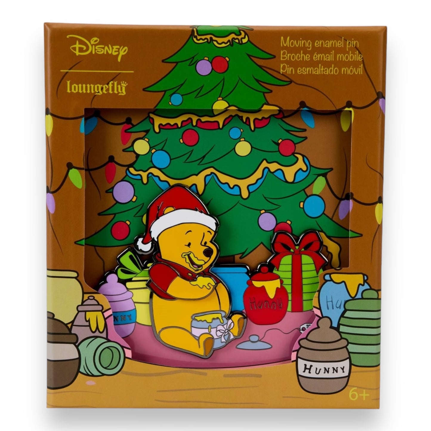 Winnie the Pooh Honey Christmas Present Jumbo Pin