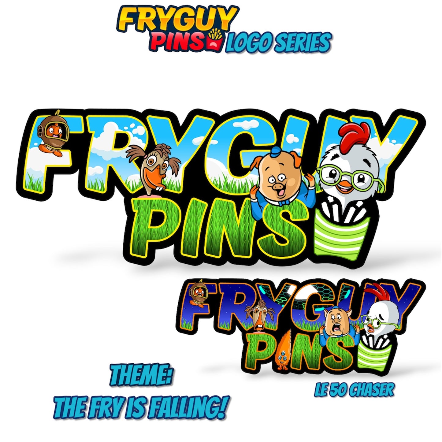 FryGuy Logo The Fry Is Falling Pin!