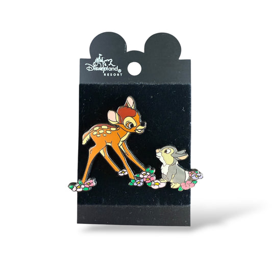 Disney Parks Bambi & Thumper on Flowers Pin