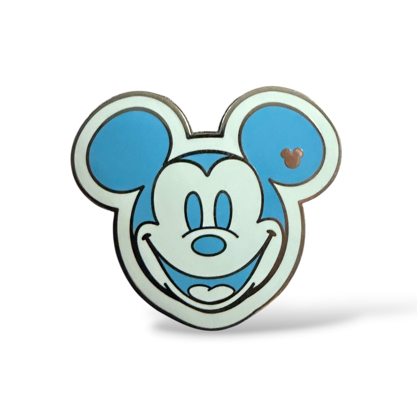 Cast Lanyard Colorful Mickey Heads Blue Hidden Mickey Pin