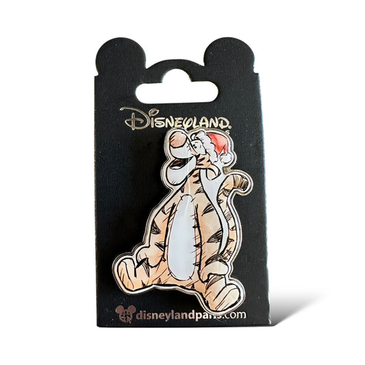 DLRP Christmas Santa Hat Tigger Sitting and Laughing Pin