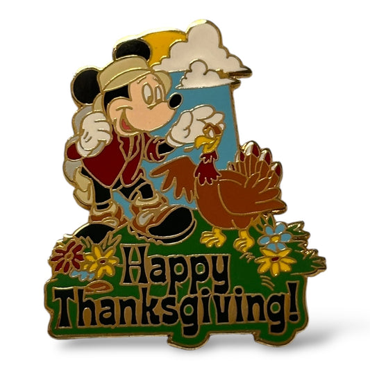 DLR Thanksgiving 2002 Mickey and a Turkey Pin