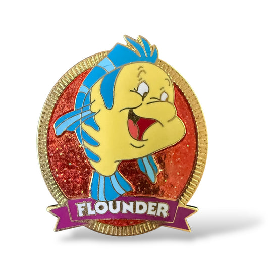JDS Glitter Ovals Flounder Pin